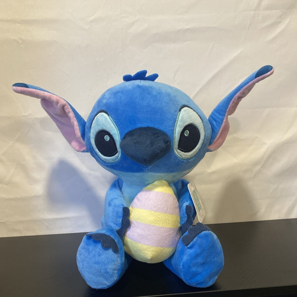 Disney Baby Stitch 13 Inch Plush for Kids Holding Egg - Easter